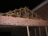 Garage roof frame contructed.
